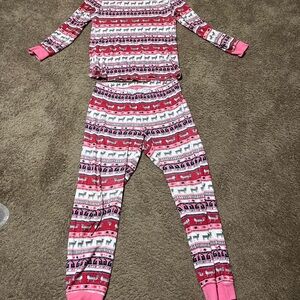 Festive Pink and Red Fairisle Pajama Set